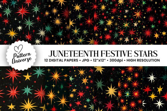 Celebrate Freedom with Juneteenth Festive Stars Papers