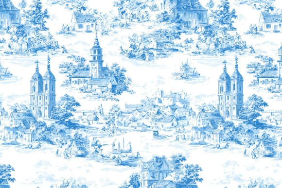 Elevate Designs with Blue Toile De Jouy