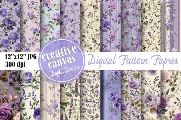 Elevating Design Aesthetics: The Strategic Value of the Vintage Purple Rose Seamless Pattern Bundle