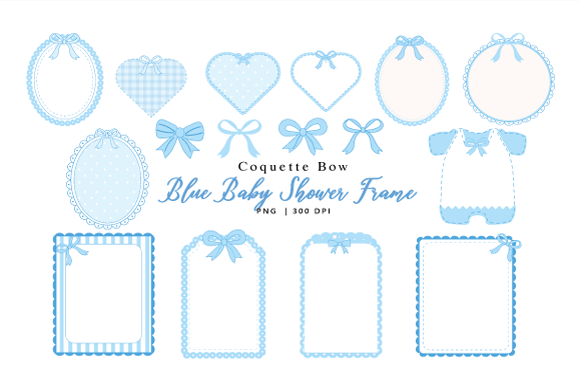 Elevating Your Design Projects with Coquette Blue Baby Shower Frames and Bows