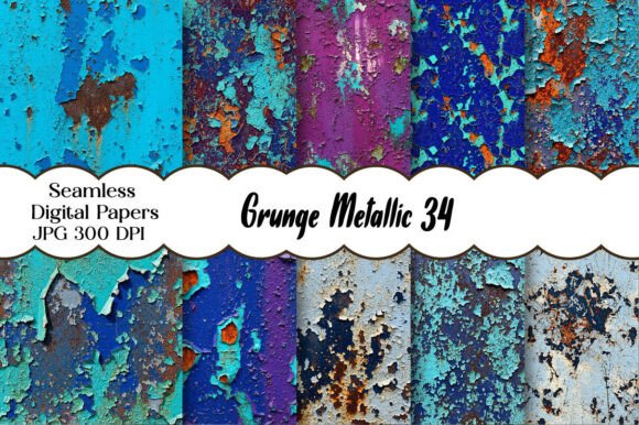 Grunge Metallic Texture Pattern: Bold Design