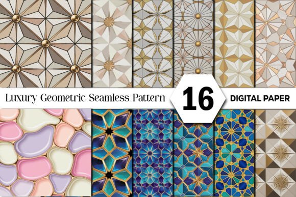 Luxury Geometric Seamless Pattern: Modern Elegance