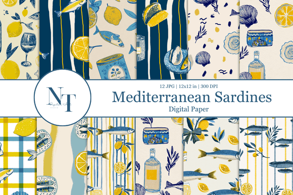 Mastering the Mediterranean Sardines Digital Paper Collection for High-End Summer Branding