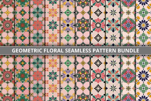 Moroccan Floral Seamless Pattern Bundle