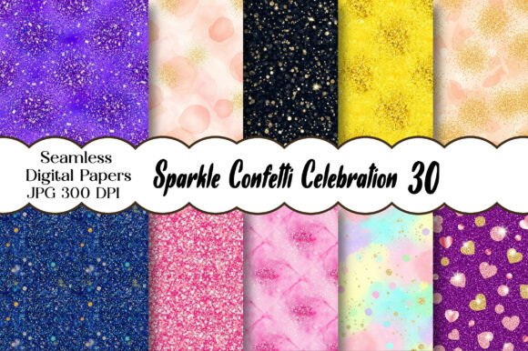 Sparkle Confetti Celebration Textures for Design