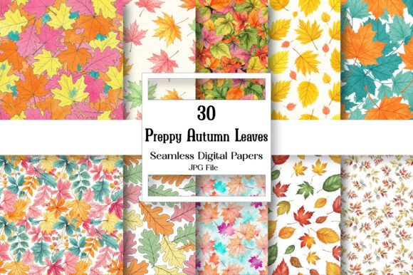 Strategic Design Choices: Leveraging Preppy Autumn Leaves Digital Paper for Brand Growth