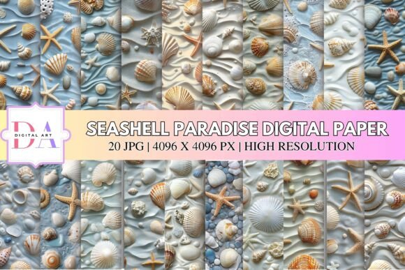 Strategic Design Decisions: Leveraging Seashell Paradise Digital Paper for Brand Cohesion