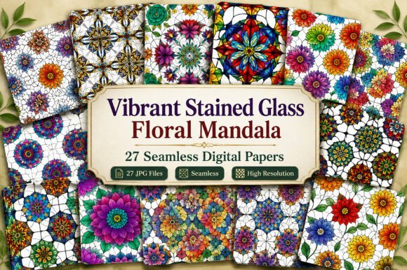 Strategic Visual Identity: Leveraging the Vibrant Stained Glass Floral Mandala for Brand Depth