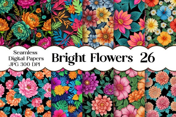 Unleashing Creativity with the Bright Flowers Digital Paper Pack