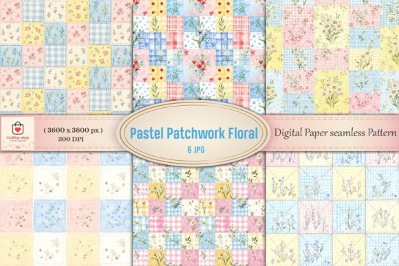 Unlocking Creative Potential with Pastel Patchwork Floral Seamless Digital Designs