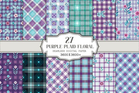 Unlocking Creative Potential with the Purple Plaid Floral Seamless Pattern