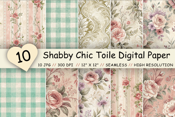 Unlocking Creative Potential with the Shabby Chic Toile Digital Paper Pack