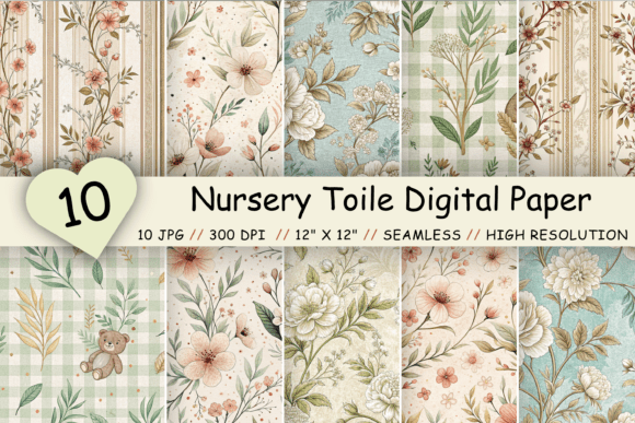 Unlocking Creativity with the Nursery Toile Digital Paper Pack