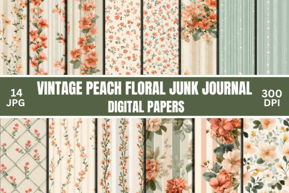 Unlocking Creativity with Vintage Peach Floral Digital Paper for Modern Projects